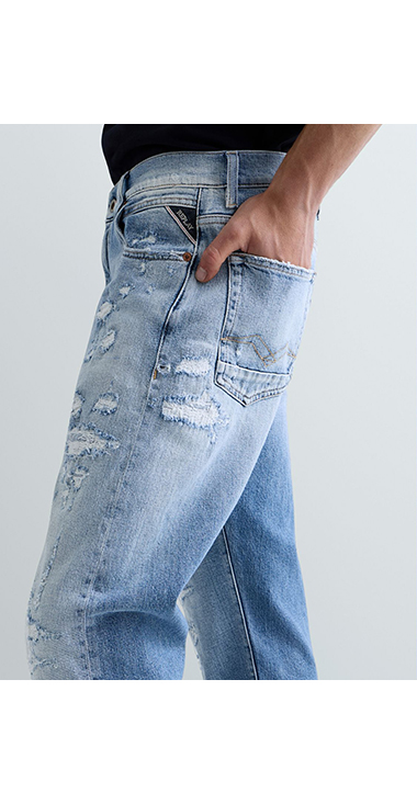 ストレートフィットAIDEEN Aged20 ストレッチデニム 詳細画像